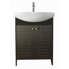 Тумба с раковиной Style Line Кантри 65 см ЛС-00002284 венге с раковиной Стелла 65 ЛС-00000153