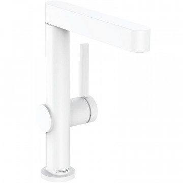 Смеситель для раковины Hansgrohe Finoris 76060700 с донным клапаном белый матовый