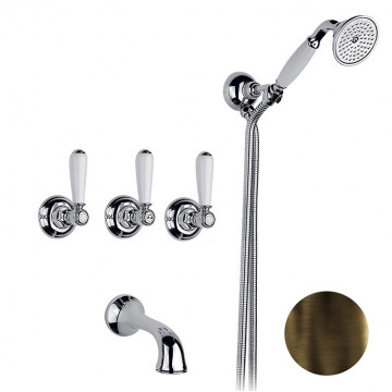 Смеситель для душа Nicolazzi Petit Mont Blanc 1403DB78 тёмная бронза