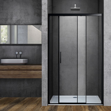 Душевая дверь Vincea Soft VDS-3SO110CLB 110 черный/прозрачное