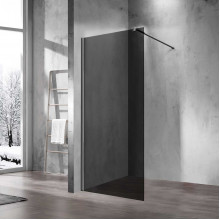 Душевая перегородка Vincea Walk-In VSW-1H900CGGM 90 вороненая сталь/тонированное