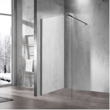 Душевая перегородка Vincea Walk-In VSW-1H900CLGM 90 вороненая сталь/прозрачное