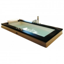 Ванна гидромассажная Jacuzzi AURA UNO арт. 9F43-528A, 180x90x66 см, версия с отделкой из дерева Тик