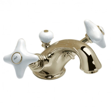Смеситель для раковины Devon&Devon White Rose UTWR710 золото 
