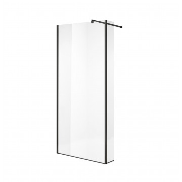 Душевая перегородка Niagara Nova NG-684-90BLACK 90х195 черный, стекло прозрачное