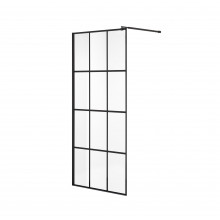 Душевая перегородка Niagara Nova NG-685-90BLACK 90х195 черный, стекло прозрачное