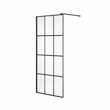 Душевая перегородка Niagara Nova NG-685-12BLACK 120х195 черный, стекло прозрачное