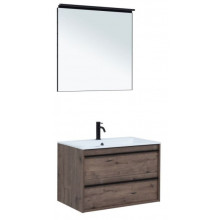 Комплект мебели Aquanet Lino 80 273241 дуб веллингтон (зеркало белый матовый)