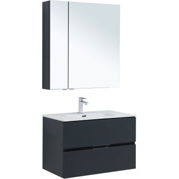Комплект мебели Aquanet Алвита New 274200 80 антрацит