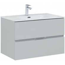 Тумба с раковиной Aquanet Алвита New 274113 80 серый