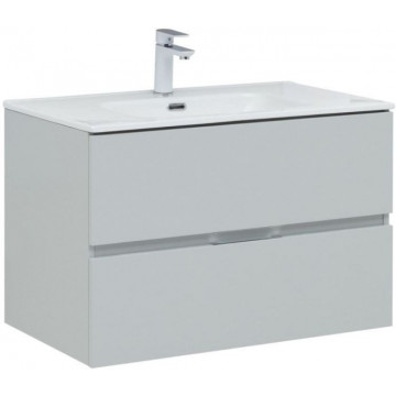 Тумба с раковиной Aquanet Алвита New 306167 90 серый