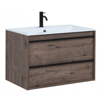 Тумба с раковиной Aquanet Lino 80 271948 дуб веллингтон