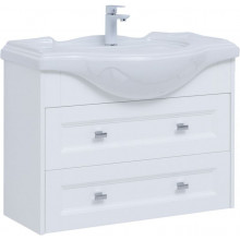 Тумба с раковиной Aquanet Монте 306204 85 белый матовый