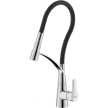 Смеситель для кухни Bravat F7420453CP 285839 черный/хром