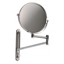 Увеличительное зеркало, Mediclinics AI0170C, 2 стороны: простое зеркало и зеркало с 3-х кратным увеличением, двойная выдвижная ручка длиной до 410 мм., нержавеющая сталь AISI 304, глянцевое.