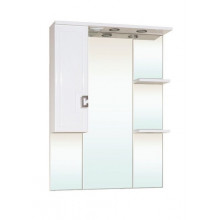 Зеркальный шкаф Bellezza Миа 75 3602 L с подсветкой белый