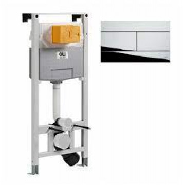 Инсталляция Oli Eco Sanitarblock mechanic 879236mSL00 с панелью слива Slim хром