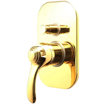 Смеситель для душа Webert Aurora AU860101010 с девиатором золото