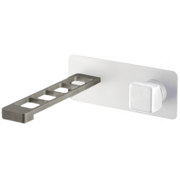 Смеситель для раковины Webert One-X OX830606741 сталь/белый матовый