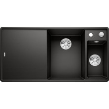 Мойка Blanco Axia III 6 S-F Silgranit 525855 c клапаном-автоматом InFino, доска ясень черный