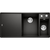 Мойка Blanco Axia III 6 S-F Silgranit 525855 c клапаном-автоматом InFino, доска стекло черный