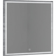 Зеркало Vod-ok Лайт vd2202212396 80x80 с подсветкой лиственница структурная контрастно-серая