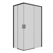 Душевой уголок Ambassador Queen 11011205RBlack 120x80 черный/прозрачное