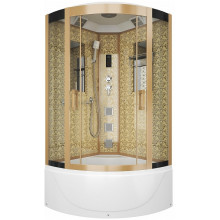 Душевая кабина Niagara Lux NG-7790G 90x90 с гидромассажем золото/прозрачное
