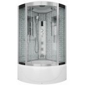 Душевая кабина Niagara Lux NG-7710W 100x100 с гидромассажем хром/прозрачное