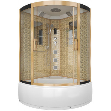 Душевая кабина Niagara Lux 120x120 NG-7744G с гидромассажем золото/прозрачное