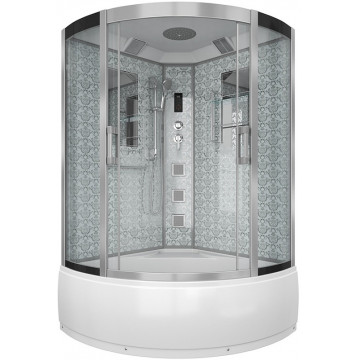 Душевая кабина Niagara Lux NG-7744W 120x120 с гидромассажем хром/прозрачное