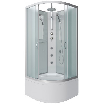 Душевая кабина Niagara Classic NG-2307-14BKTG 80x80 с гидромассажем хром/матовое