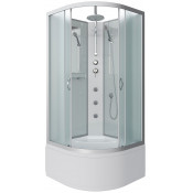 Душевая кабина Niagara Classic NG-2308-14BKTG 90x90 с гидромассажем хром/матовое