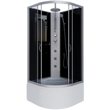 Душевая кабина Niagara Classic NG-2508-14BKTG 90x90 с гидромассажем хром/тонированное