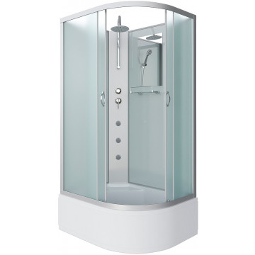 Душевая кабина Niagara Classic NG-2310-14LBKTG 120x80 с гидромассажем хром/матовое