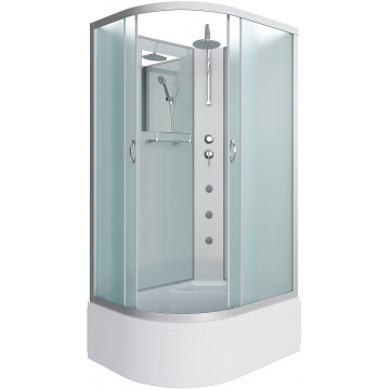 Душевая кабина Niagara Classic NG-2310-14RBKTG 120x80 с гидромассажем хром/матовое