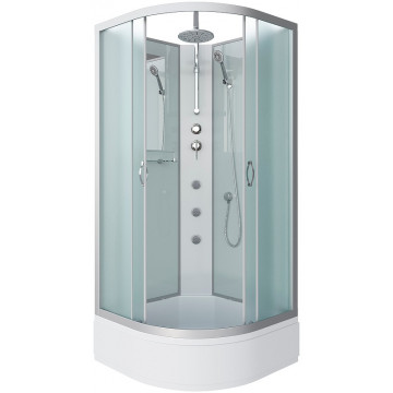 Душевая кабина Niagara Classic NG-3301-14BKTG 90x90 с гидромассажем хром/матовое
