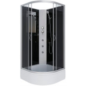 Душевая кабина Niagara Classic NG-3503-14BKG 80x80 с гидромассажем хром/тонированное