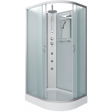 Душевая кабина Niagara Classic NG-3312-14LBKTG 120x80 с гидромассажем хром/матовое