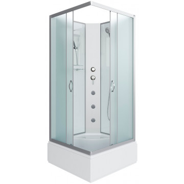 Душевая кабина Niagara Classic NG-1108-14BKG 90x90 с гидромассажем хром/матовое