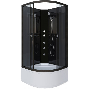 Душевая кабина Niagara Classic NG-6508-14BKG 90x90 с гидромассажем черный/тонированное