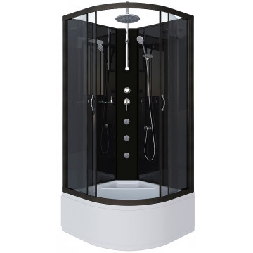 Душевая кабина Niagara Classic NG-6508-14BKTG 90x90 с гидромассажем черный/тонированное