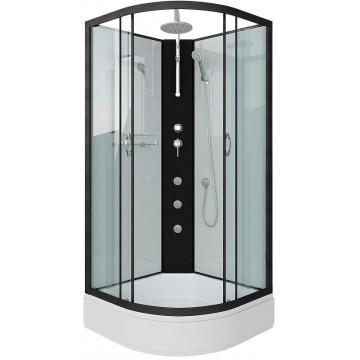 Душевая кабина Niagara Classic NG-6703-14BKTG 80x80 с гидромассажем черный/прозрачное