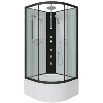 Душевая кабина Niagara Classic NG-6707-14BKTG 80x80 с гидромассажем черный/прозрачное