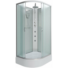 Душевая кабина Niagara Classic NG-33094-14LBKTG 100x90 с гидромассажем хром/матовое