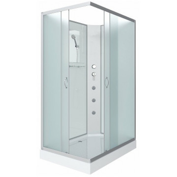 Душевая кабина Niagara Classic NG-43285-14QBKG 120x80 с гидромассажем хром/матовое
