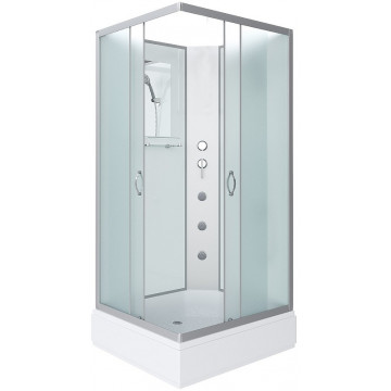 Душевая кабина Niagara Classic NG-33084-14QBKG 100x80 с гидромассажем хром/матовое