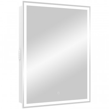 Зеркало-шкаф Континент Allure LED МВК005 60х80 правый белый с подсветкой