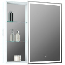 Зеркало-шкаф Континент Aperio LED МВК007 80х80 правый белый с подсветкой