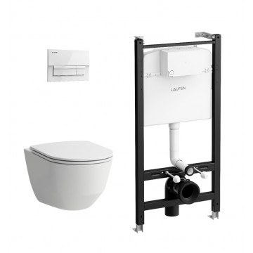 Комплект подвесного унитаза с инсталляцией Laufen Pro Z.RU93.0.761.6